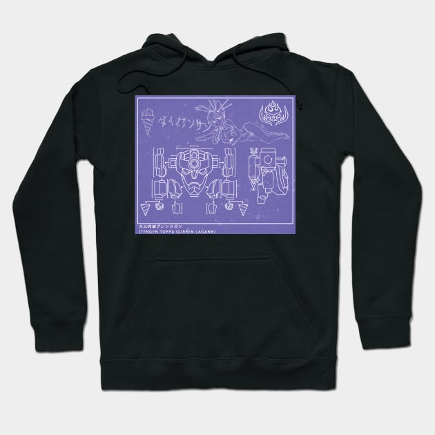 Lagann Blueprint Hoodie by Archangel4132